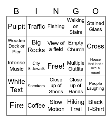 Bible Study Trailers Bingo Card
