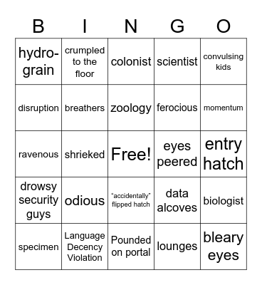 Goldilocks III Bingo Card