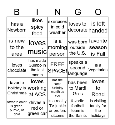 Masquerade BINGO  Bingo Card