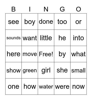 Bingo Card