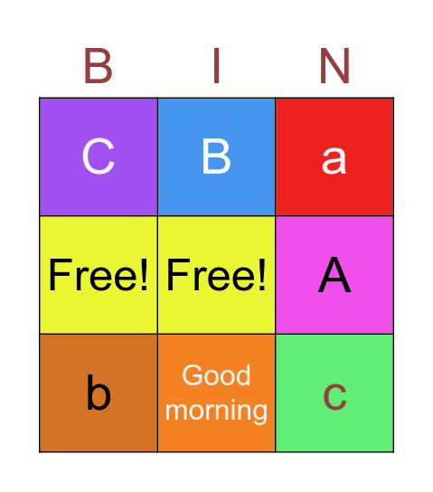 CG1L1 ABCabc Bingo Card