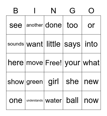 Bingo Card