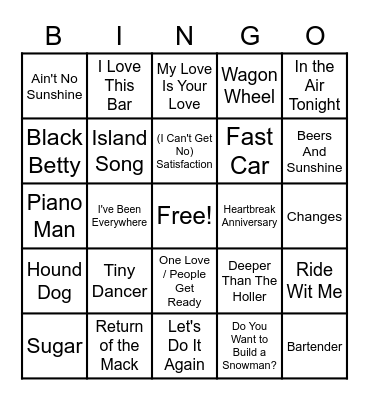Donkeys CP List Bingo Card