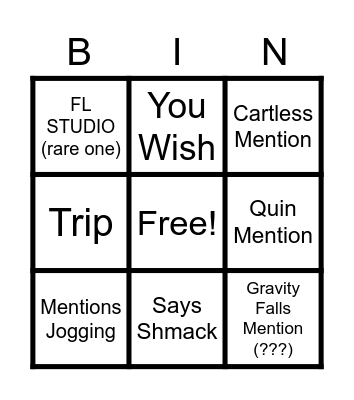 Josh Bingo Card