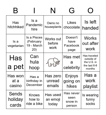 Bingo Bingo Card