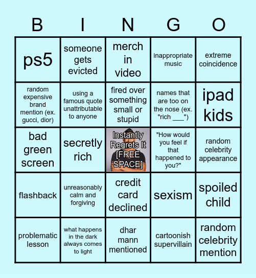 Dhar Mann Bingo Card