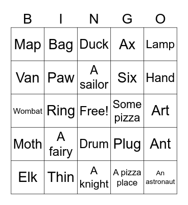 C4 lesson 1 book D Bingo Card