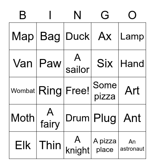 C4 lesson 1 book D Bingo Card