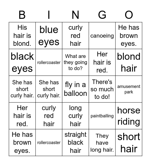 Spec 6: Units 10-11 Vocabulary Bingo Card