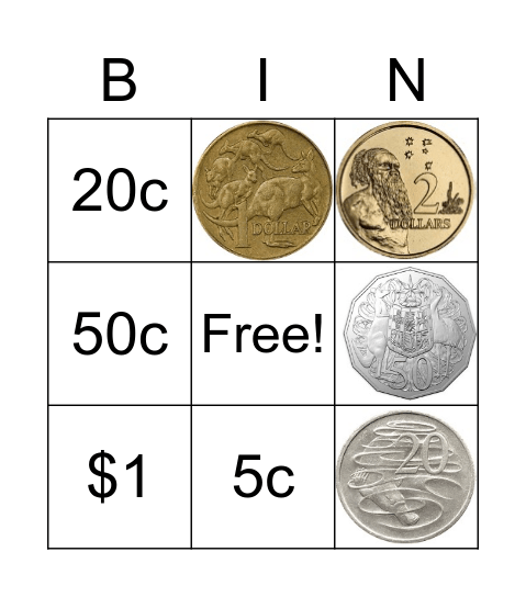 Coin Bingo Card