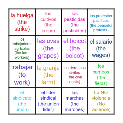 ¡Sí se puede! (bilingual) Bingo Card