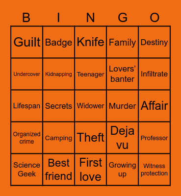 Wrong Place Wrong Time Bingo Card