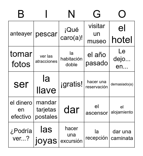 AV2 1.2 Vocab Bingo Card