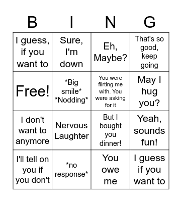 Consent Bingo Card