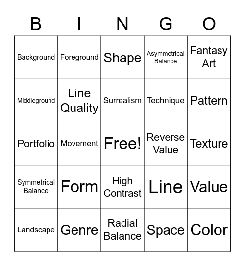 Unit 1 & 2 Vocab Review Bingo Card