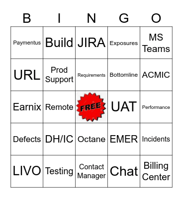 *Business Applications Chat* Bingo Card