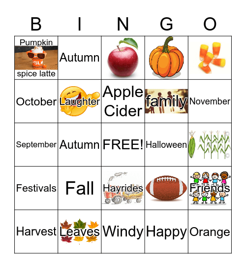 Fall  Bingo Card