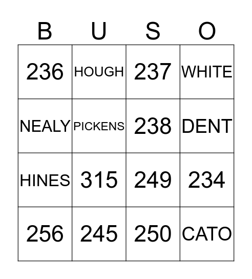 CHMS - BUS DRIVERS' APPRECIATION Bingo Card