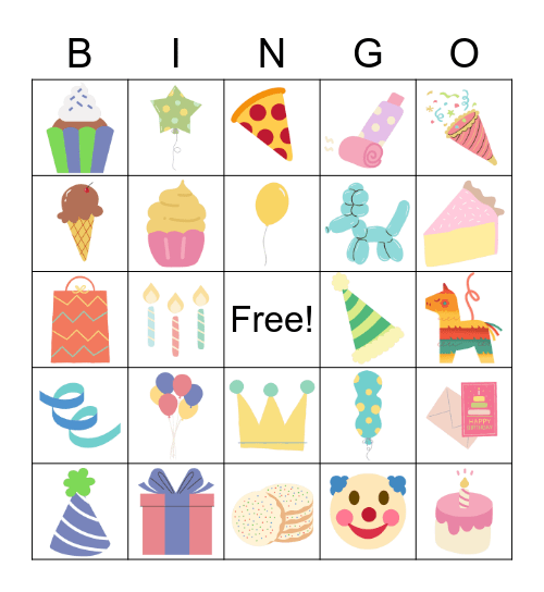 🎈 Birthday Bingo 🎈 Bingo Card