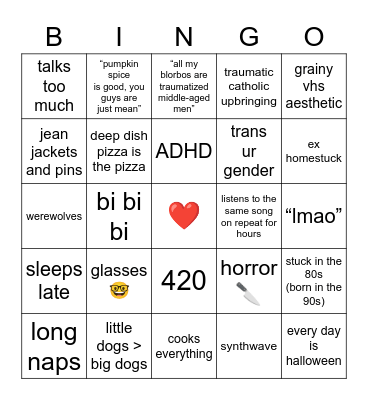 it’s another one of these Bingo Card