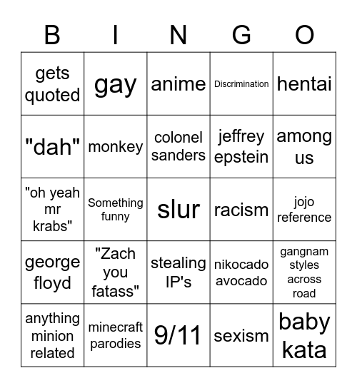 Andre Bingo Card
