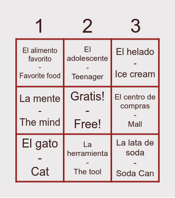 Stranger Things - En Español Bingo Card