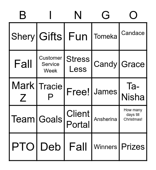 Customer Service Week 2022 Bingo Card