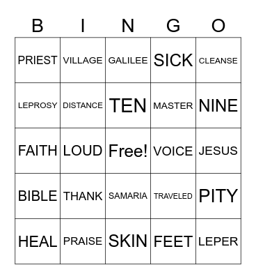 28th SUNDAY YEAR C Bingo Card
