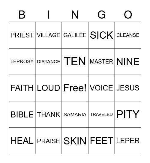 28th SUNDAY YEAR C Bingo Card
