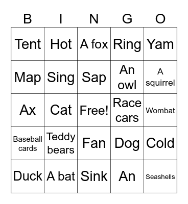 C5 plus lesson 1 book D Bingo Card