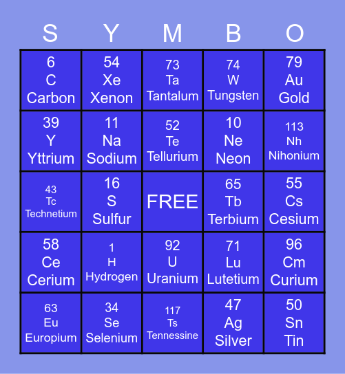 SCIENCE 10 Bingo Card