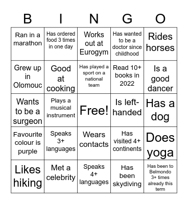 One Dish - 2022 Bingo Card