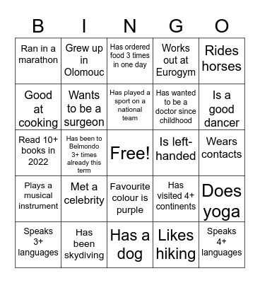 One Dish - 2022 Bingo Card