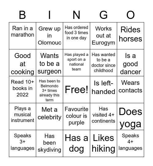 One Dish - 2022 Bingo Card