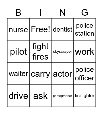 Look 4 Unit 1 Bingo Card