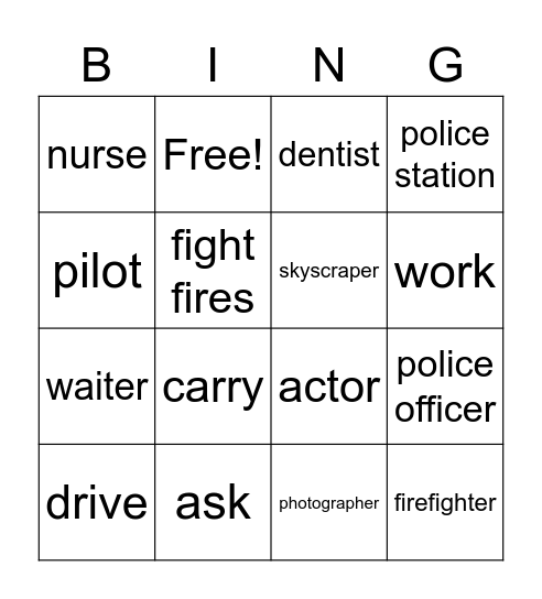 Look 4 Unit 1 Bingo Card