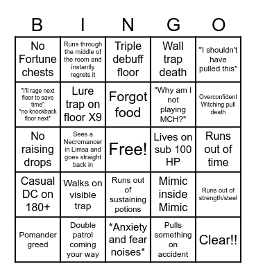 Palace of the Dead Bingo (I'm losing my mind ^_^) Bingo Card