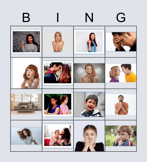 Gevoelens Bingo Card