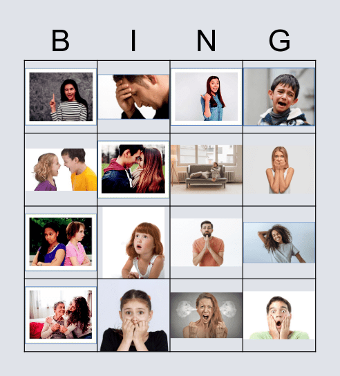 Gevoelens Bingo Card