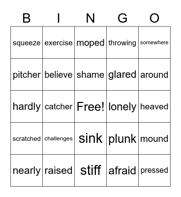 5th Grade Bingo Card