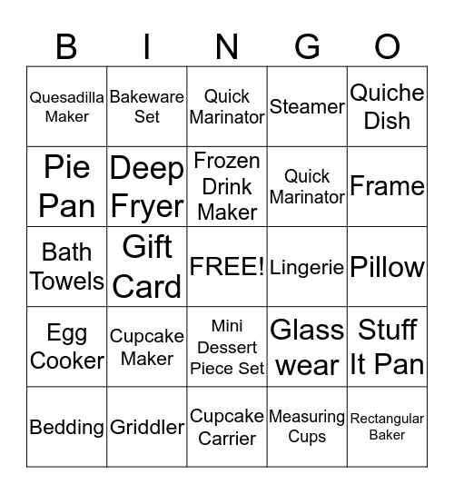 Bride Edition for Maria Bingo Card