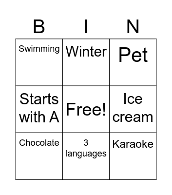 Human Bingo_test Bingo Card