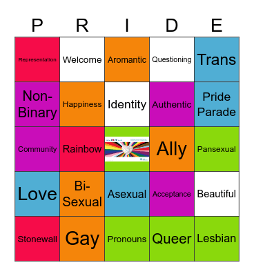 LGBTQ+ 🏳️‍🌈 PRIDE BINGO Card