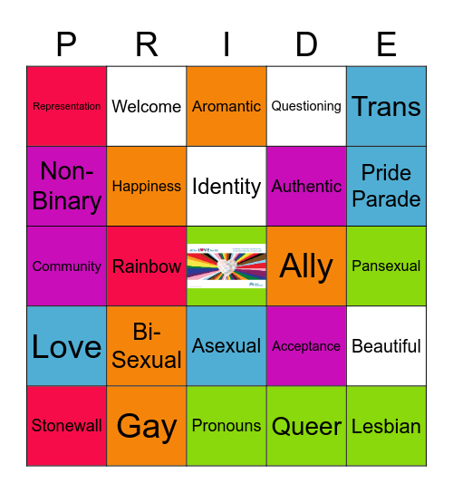 LGBTQ+ 🏳️‍🌈 PRIDE BINGO Card
