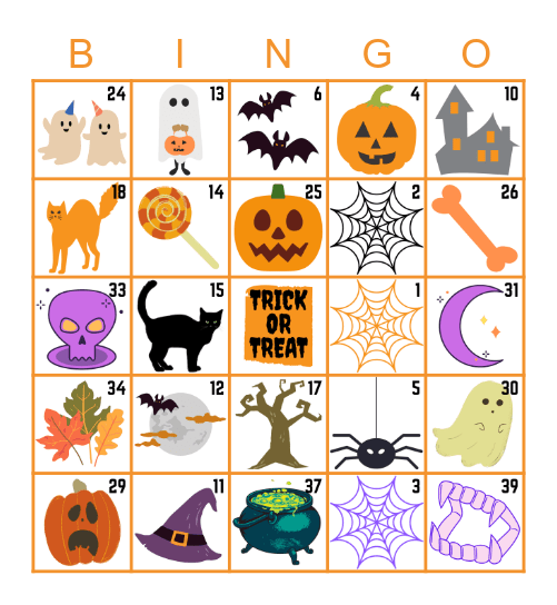 AWE Halloween Bingo Card