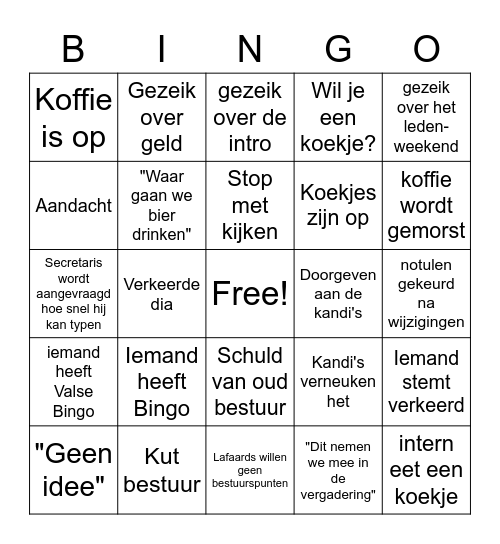 WALV Bingo Card