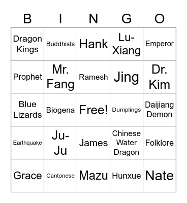 The Awakening Storm Bingo Card