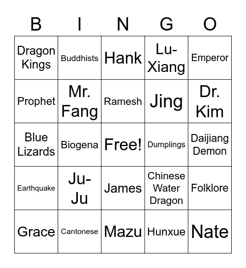 The Awakening Storm Bingo Card