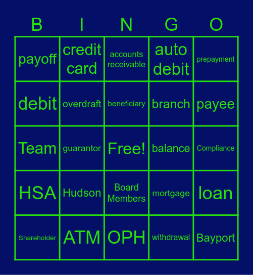 United Way Bingo Card