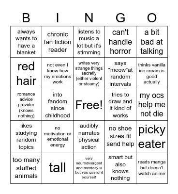 ZO BINGO Card